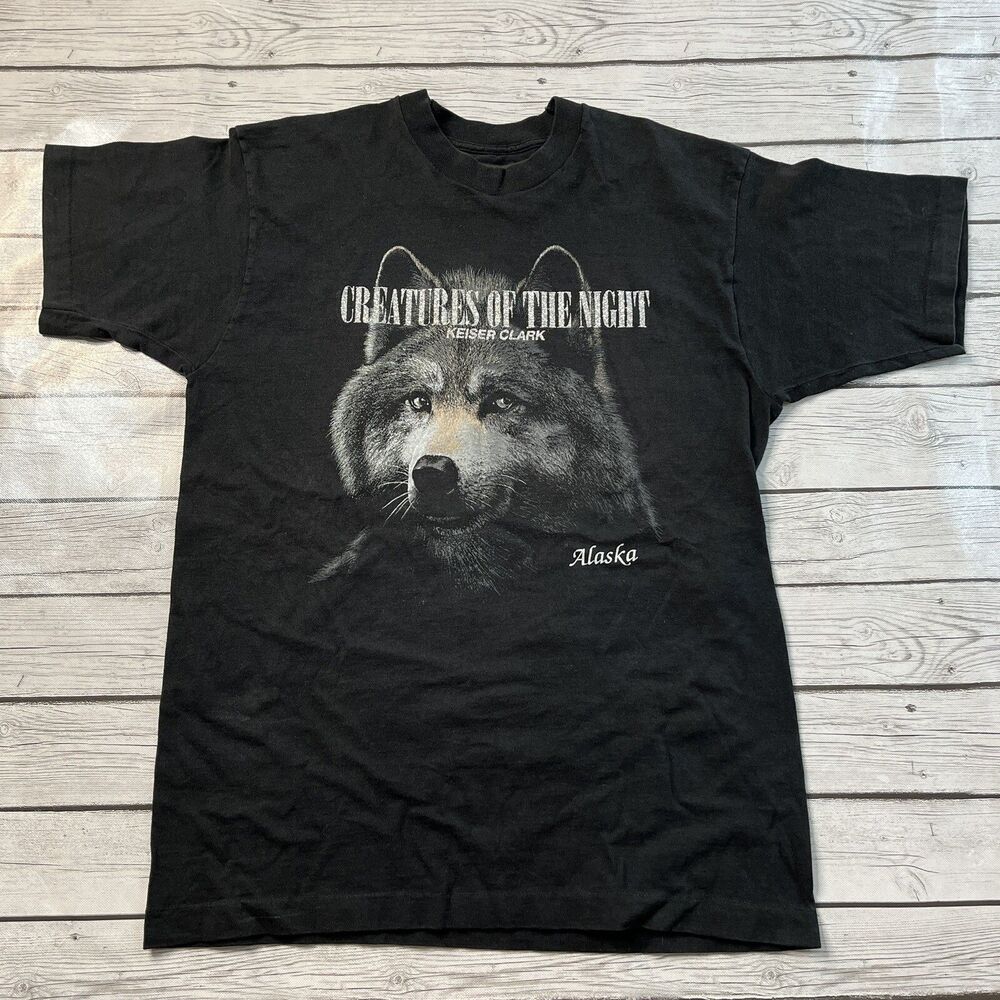 Keiser Clark VINTAGE CREATURES OF THE NIGHT WOLF TEE - Size: XL
